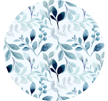Bases para copos com padrão de folhas florais - TenStickers