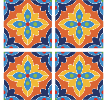 Bases para copos ilustração floral vibrante - TenStickers