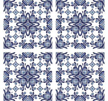 Bases para copos em vinil de azulejos Estilo marroquino azul - TenStickers