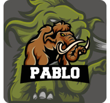 Bases para copos com arte do emblema de mamute - TenStickers