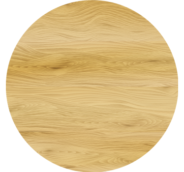 Bases para copos superfície circular de madeira natural - TenStickers