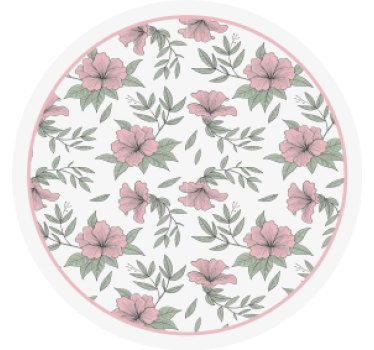 Bases para copos com padrão floral redondo - TenStickers