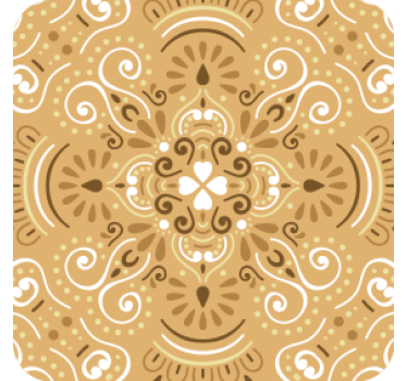 Bases para copos com padrão de redemoinho intricado - TenStickers