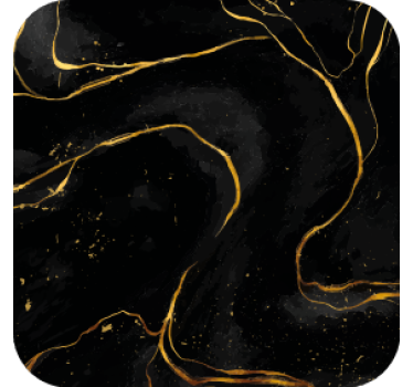 Bases para copos redemoinho preto e dourado - TenStickers