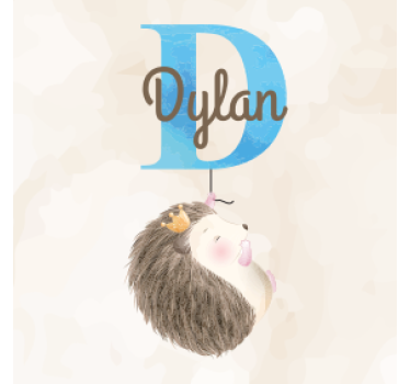 Bases para copos personalizáveis ouriço com fonte marrom - TenStickers