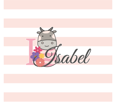 Bases para copos personalizáveis com design de vaca floral - TenStickers