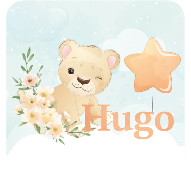 Bases para copos personalizáveis leão divertido com estrela - TenStickers