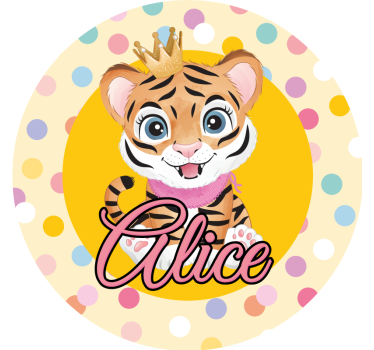 Bases para copos personalizáveis tigre coroado - TenStickers
