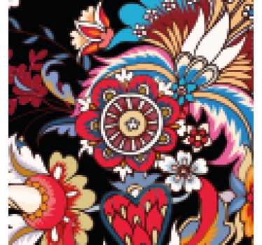 Bases para copos composição floral vibrante - TenStickers