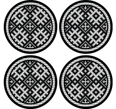 Bases para copos com padrão tricotado - TenStickers