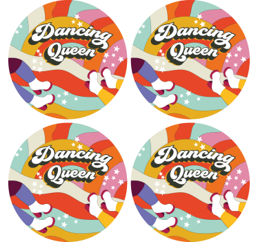 Bases para copos personalizáveis com design de pés coloridos - TenStickers