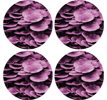 Bases para copos com padrão floral texturizado - TenStickers