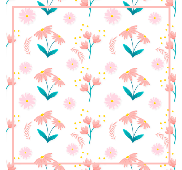 Bases para copos com design de padrão floral - TenStickers