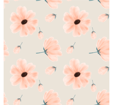 Bases para copos com padrão floral de pétalas suaves - TenStickers