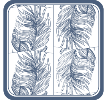 Bases para copos padrão de penas elegantes - TenStickers