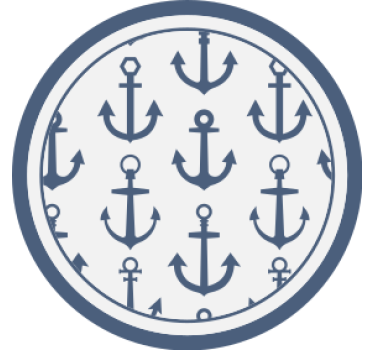 Bases para copos com motivo de âncora náutica - TenStickers