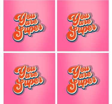 Bases para copos frase com design de frases motivacionais - TenStickers