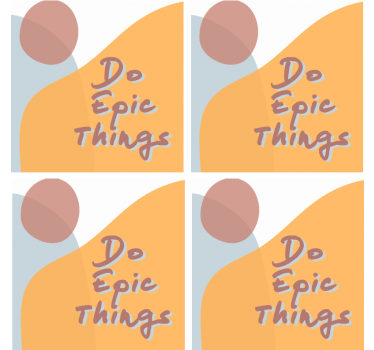 Bases para copos frase com design de mensagem inspiradora - TenStickers
