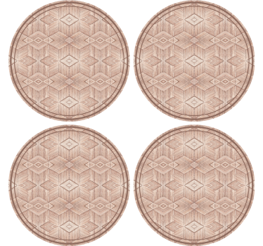 Bases para copos com superfície circular geométrica - TenStickers