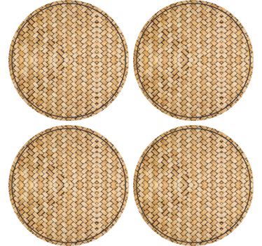 Bases para copos elementos circulares texturizados - TenStickers