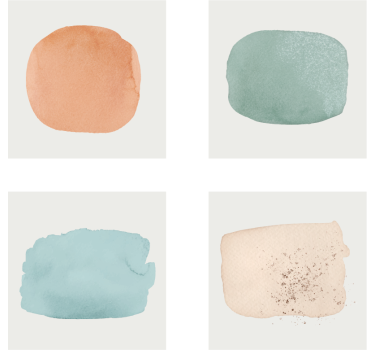 Bases para copos amostras de cores em aquarela - TenStickers