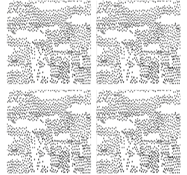 Bases para copos padrão preto abstrato - TenStickers