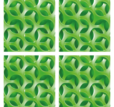 Bases para copos com padrão circular em camadas - TenStickers