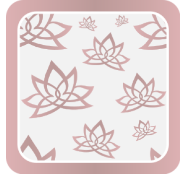 Bases para copos com padrão de flor de lótus - TenStickers