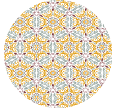 Bases para copos composição floral intrincada - TenStickers