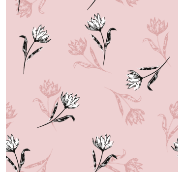 Bases para copos com padrão floral em tons suaves - TenStickers