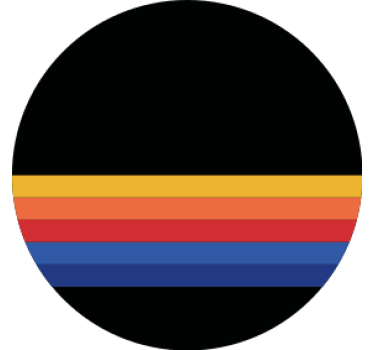Bases para copos com padrão circular listrado colorido - TenStickers