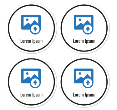 Bases para copos em vinil personalizáveis código QR - TenStickers