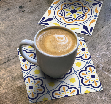 Base para copos de azulejos à portuguesa  - TenStickers