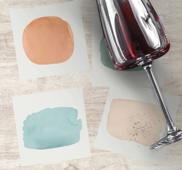 Bases para copos amostras de cores em aquarela - TenStickers