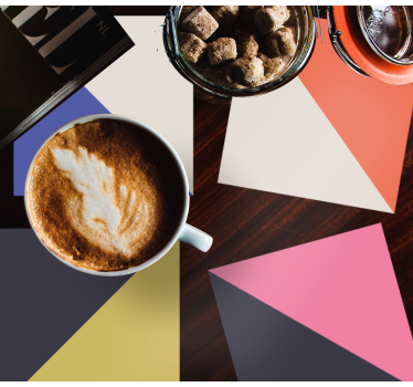 Bases para copos ângulos geométricos multicoloridos - TenStickers