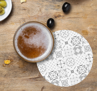 Bases para copos arranjo floral geométrico - TenStickers