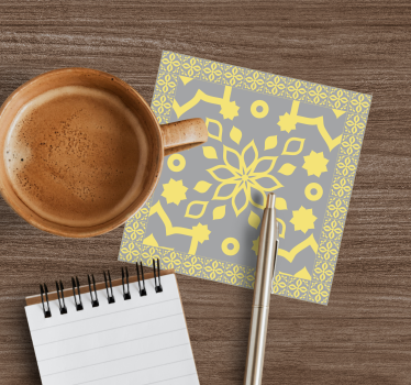 Bases para copos com componentes botânicos intricados - TenStickers
