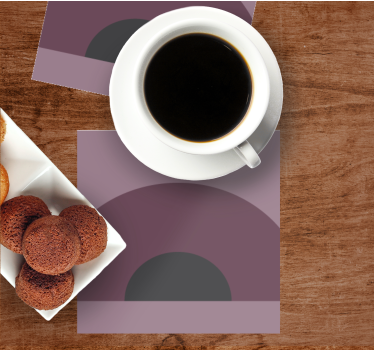 Bases para copos com design em camadas curvas - TenStickers