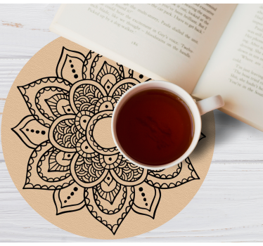 Bases para copos com detalhes florais intricados - TenStickers