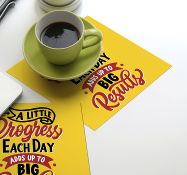 Bases para copos com frases Citação de motivação - TenStickers