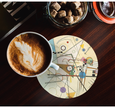 Bases para copos com motivo circular geométrico - TenStickers