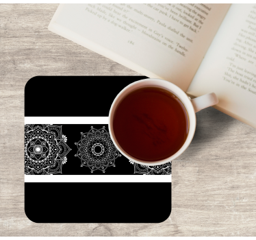 Bases para copos com motivo de mandala complexa - TenStickers