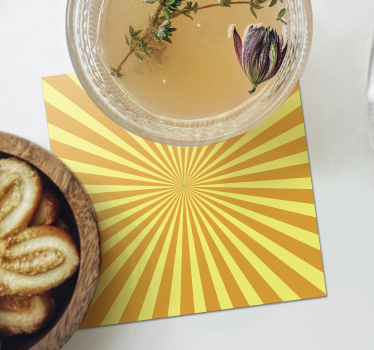 Bases para copos com motivo radiante de sol - TenStickers