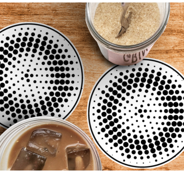 Bases para copos com padrão de bolinhas - TenStickers