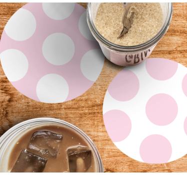 Bases para copos com padrão de bolinhas suave - TenStickers