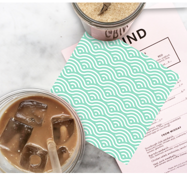 Bases para copos com padrão de linhas onduladas - TenStickers