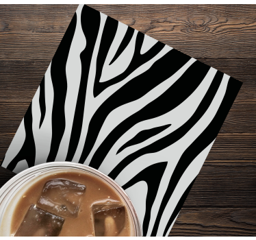 Bases para copos com padrão de listras de zebra - TenStickers