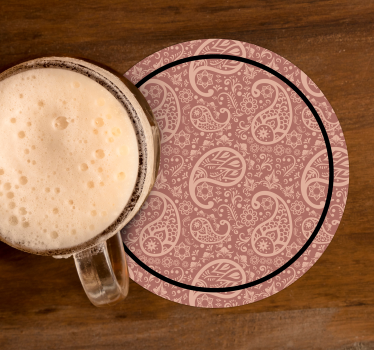 Bases para copos com padrão floral paisley - TenStickers