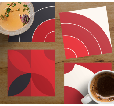 Bases para copos com padrões de cores geométricas - TenStickers