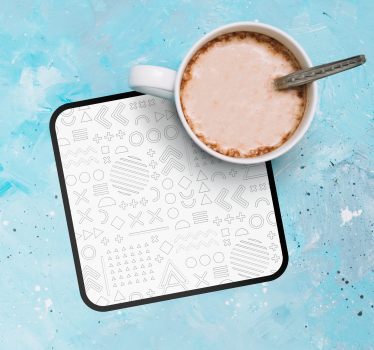 Bases para copos com padrões geométricos abstratos - TenStickers